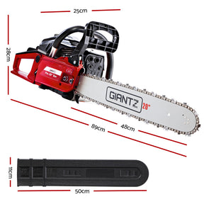 Giantz 52cc Petrol Commercial Chainsaw 20 Bar E-Start Tree Pruning Chain Saw