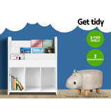 Keezi Kids Bookcase Childrens Bookshelf Display Cabinet Toys Storage Organizer - TheITmart