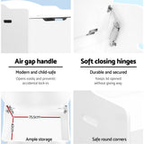 Keezi Kids Toy Box Storage Cabinet Chest Blanket Children Clothes Organiser White - TheITmart