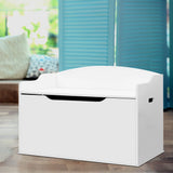 Keezi Kids Toy Box Storage Cabinet Chest Blanket Children Clothes Organiser White - TheITmart