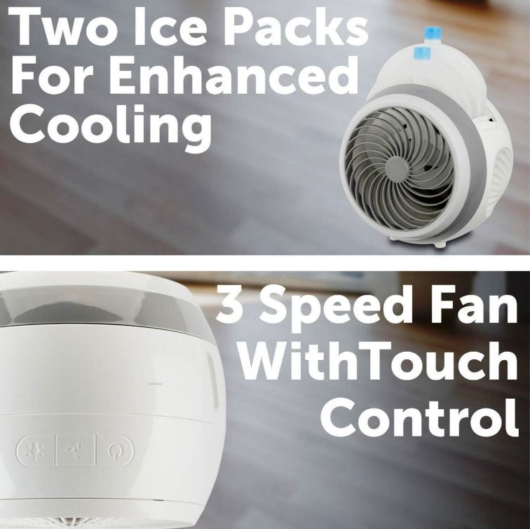 Arlec 10cm DC Desk Fan with Light, Ice Pack and Aromatherapy - TheITmart