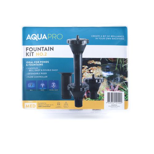 AQUAPRO No. 2 Submersible Medium Fountain Kit - Black