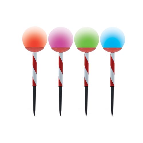 Mirabella Festive Ball Colour Changing Garden Lights - 4 Pack
