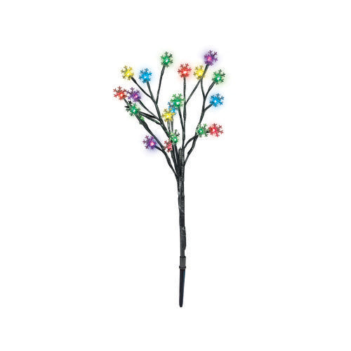 Mirabella 4 Led Colour Select Snowflake Branch Stake Lights - TheITmart