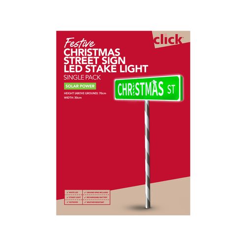 click Solar 70cm Christmas Street LED Garden Light