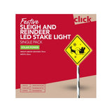 click Solar 70cm Sleigh & Reindeer LED Garden Light