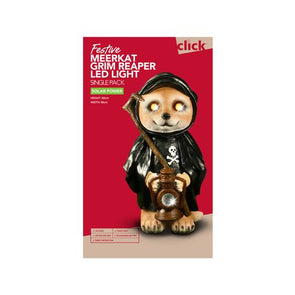 Mirabella 60cm Solar LED Meerkat Grim Reaper/Solid Resin Construction