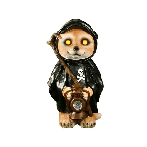 Mirabella 60cm Solar LED Meerkat Grim Reaper/Solid Resin Construction