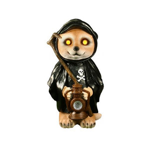 Mirabella 60cm Solar LED Meerkat Grim Reaper/Solid Resin Construction