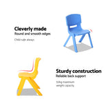 Keezi Kids Table and 4 Chairs Set Children Plastic Activity Play Outdoor 60x60cm - TheITmart