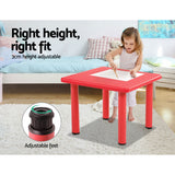 Keezi Kids Table and 4 Chairs Set Children Plastic Activity Play Outdoor 60x60cm - TheITmart