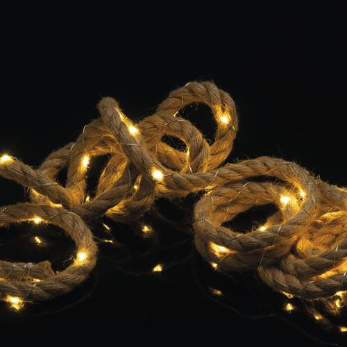 Arlec 4.5m Natural Rope Solar Lights / LVE146 - TheITmart