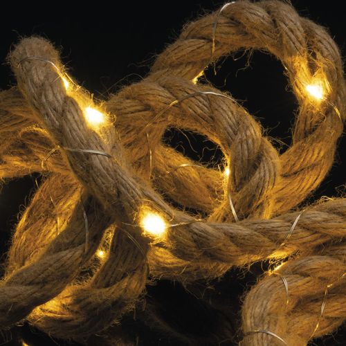 Arlec 4.5m Natural Rope Solar Lights / LVE146 - TheITmart