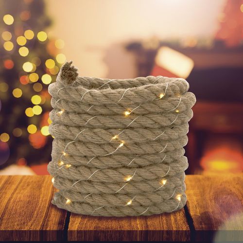 Arlec 4.5m Natural Rope Solar Lights / LVE146 - TheITmart