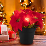 Arlec 3 LED Poinsette Flower Pot Light Battery Operated - TheITmart