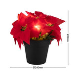 Arlec 3 LED Poinsette Flower Pot Light Battery Operated - TheITmart