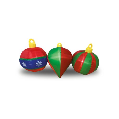 Arlec 1.8m Inflatable Low Voltage Colourful Christmas Baubles / 3 Super Bright LEDs - TheITmart