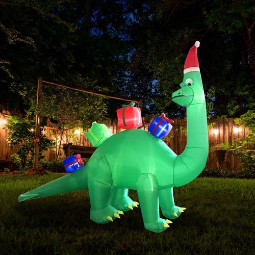 Arlec 3m x 4.5m Low Voltage Inflatable Dinosaur - Green - TheITmart