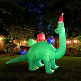 Arlec 3m x 4.5m Low Voltage Inflatable Dinosaur - Green - TheITmart