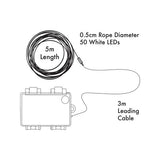 Arlec 5m Battery Operated Candy Cane LED Rope Light