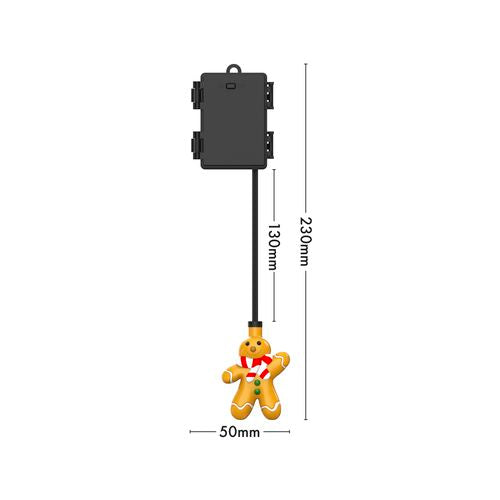 Arlec 3 Pack Battery Operated LEDs Christmas Gingerbread Hanging Figures