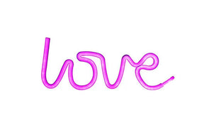 Mirabella LED Neon Love Sign Battery or USB Powered 1.3 Metres of Pink Lead Wire - TheITmart