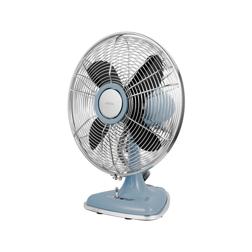 Mistral 30cm Blue Vintage Metal Desk Fan - MELVIS-BU