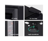 Wine Cooler 28 Bottles Glass Door Beverage Cooler Thermoelectric Fridge Black - TheITmart