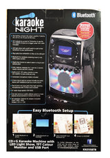 CD+G Karaoke Machine with LED Light Show, TFT Colour Monitor and USB Port - TheITmart