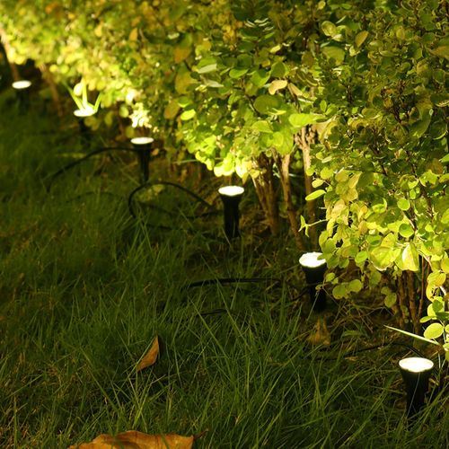 Click 6.6cm Black Mini Solar Spotlights/Waterproof Warm White 10 Pack