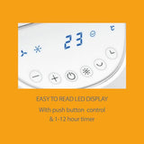 Arlec 1500W Ceramic Fan Heater with Remote Control