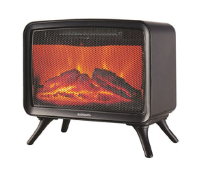 Euromatic 1600W Electric Fireplace Heater Log Flame Effect - TheITmart