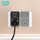 Arlec Black Grid Connect Smart Plug In Socket With Energy Meter - PC191BKHA