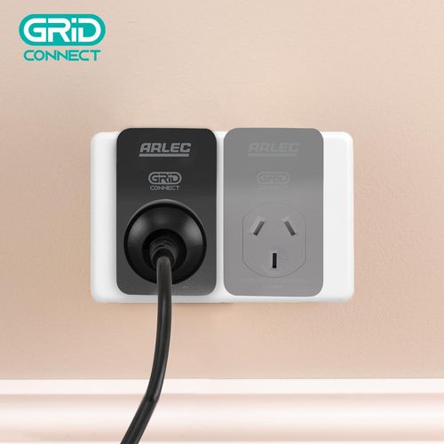 Arlec Black Grid Connect Smart Plug In Socket With Energy Meter - PC191BKHA