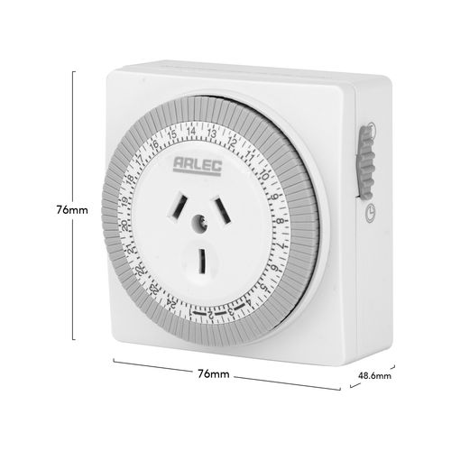 Arlec Compact 24 Hour Timer Twin Pack - PC6272PK - TheITmart