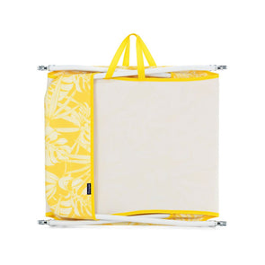 Yellow Stripe Folding Sun Lounge/ Size 55cm x 1.82m x 24cm/Strong Steel Frame