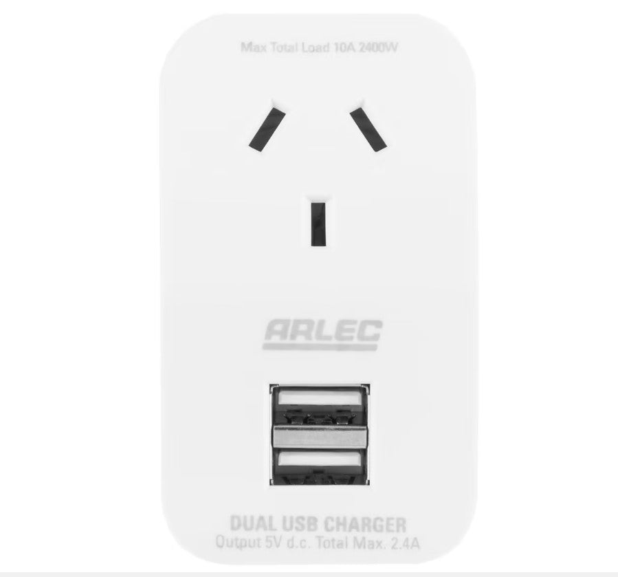 Arlec Compact Charger with Main Power Outlet