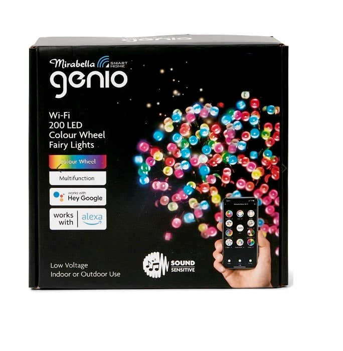 Mirabella Christmas Genio Wi-Fi 200 LED Colour Wheel Fairy Lights - Multi - TheITmart
