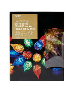 Low Voltage 35 Faceted Flame Tip Lights - Assorted*