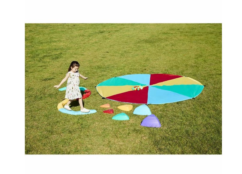 8 Players Parachute Game with 24 Coloured Balls/ Suitable for ages: 3+ years