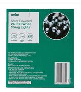 Solar Powered 24 LED White String Lights - TheITmart