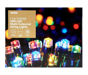 Low Voltage 600 LED Multi-Coloured String Lights