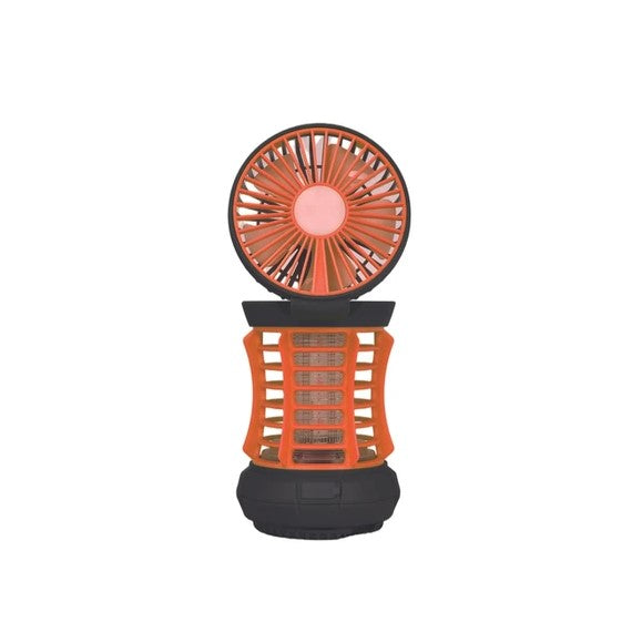 Rechargeable Bug Zapper with Fan & LED Lantern/Ideal for Camping