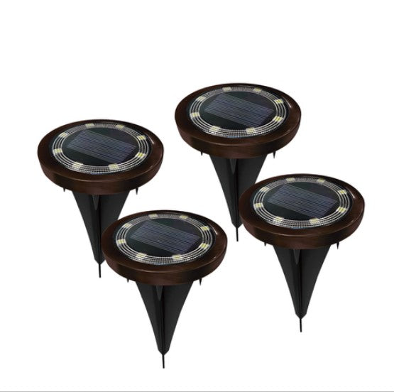 Click LED Solar DisK Lights - 4 Pack