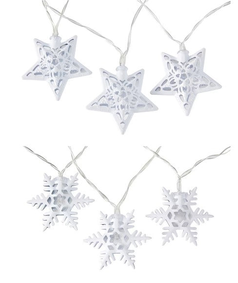 Battery Operated 24 LED Metal String Lights - Assorted