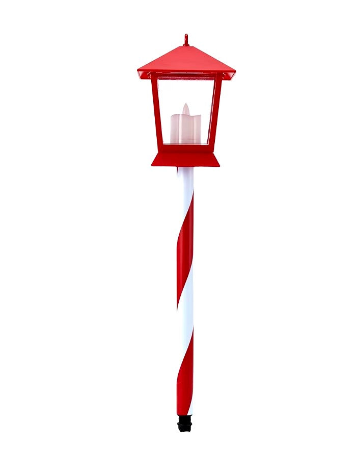 Solar Powered 56cm Large LED Lantern Stake Light - 2 Pack