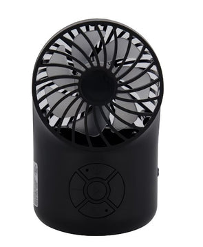Portable Table Fan with Bluetooth Speaker- Black
