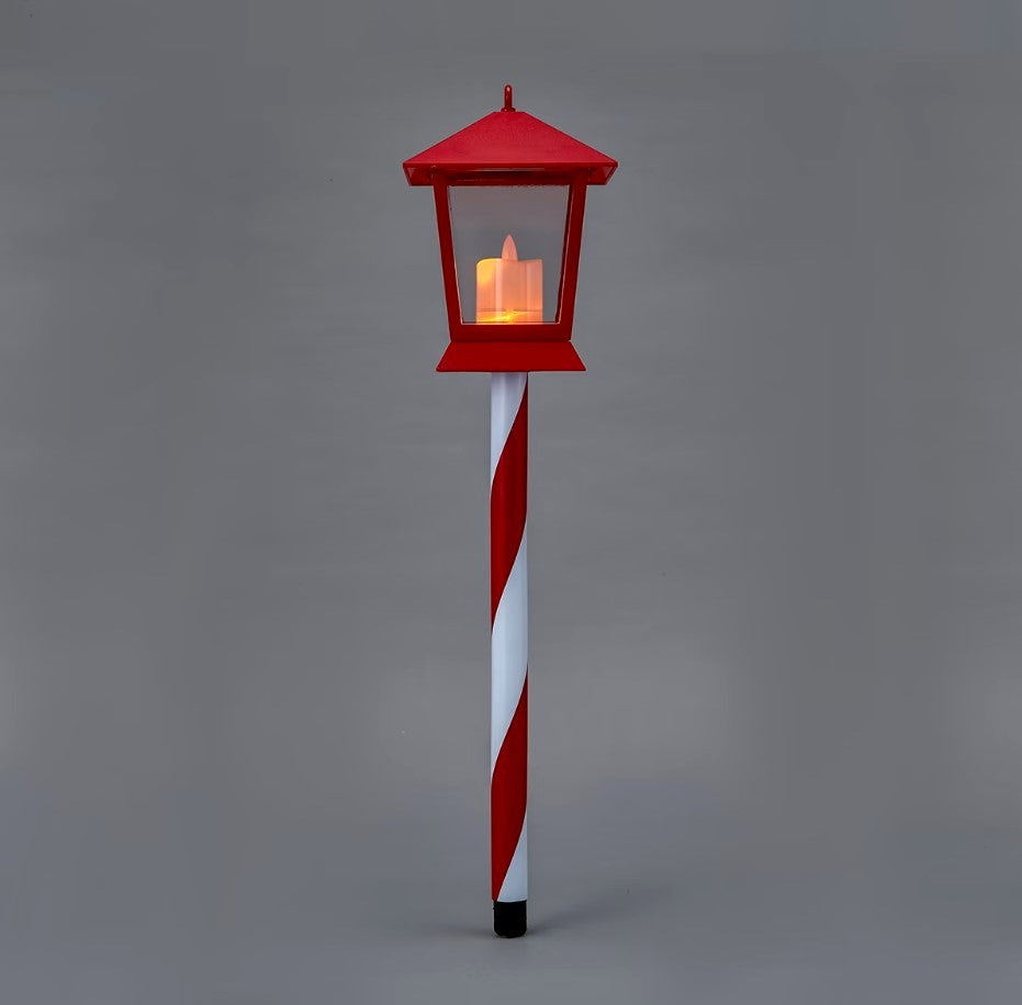 Solar Powered 56cm Large LED Lantern Stake Light - 2 Pack