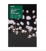 Solar Powered 200 LED String Lights - White or Multi-Colour