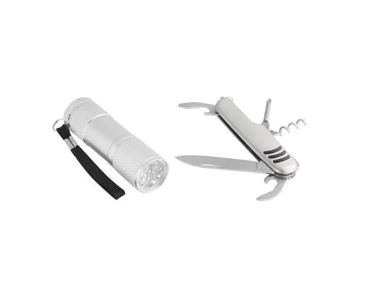 6 in 1 Multi Tool with Torch/Ideal for Camping or Trekking
